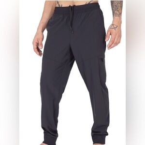 Men’s Apana Black Lightweight Workout Athletic Jogger Pants cargo S NWT